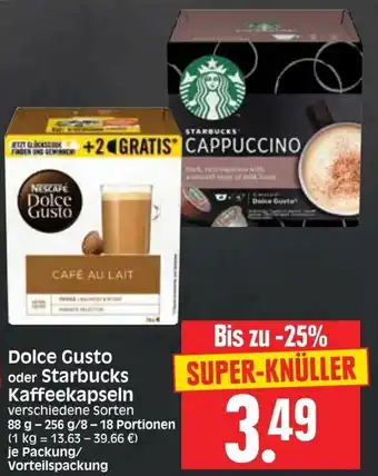 Edeka Herkules Dolce Gusto oder Starbucks Kaffeekapseln Angebot