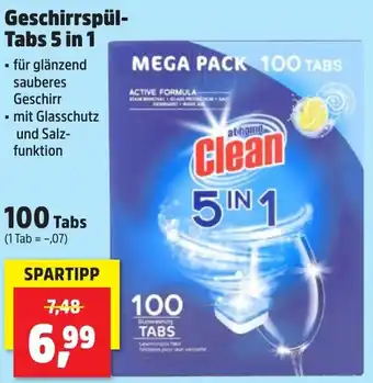 Thomas Philipps at home Clean Geschirrspül Tabs 5 in 1 Angebot