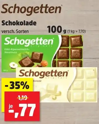 Thomas Philipps Schogetten Schokolade 100 g Angebot