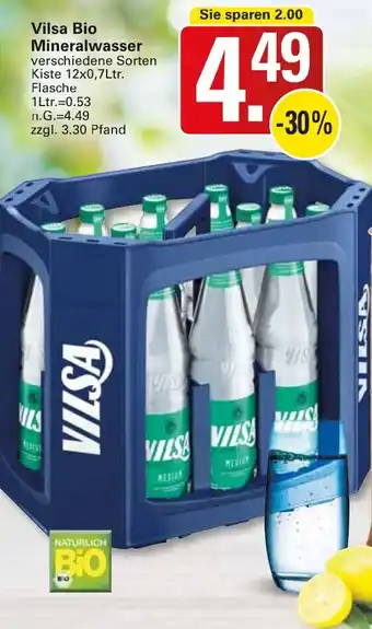 WEZ Vilsa Bio Mineralwasser Kiste 12x0,7Ltr. Flasche Angebot