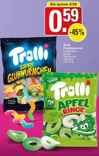 WEZ Trolli Fruchtgummi 150g Beutel Angebot