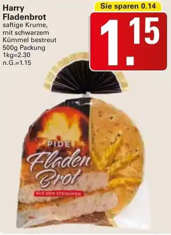 WEZ Harry Fladenbrot 500 g Packung Angebot