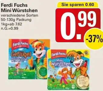 WEZ Ferdi Fuchs Mini Würstchen 50-130g Packung Angebot