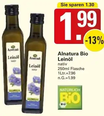 WEZ Alnatura Bio Leinöl 250ml Flasche Angebot