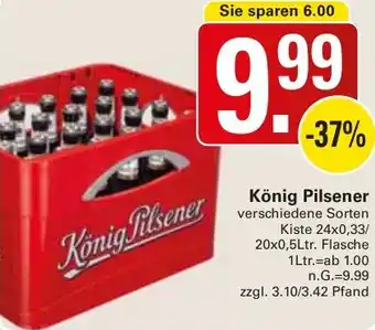 WEZ König Pilsener Kiste 24x0,33/ 20x0,5Ltr. Flasche Angebot