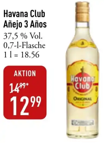 Galeria Markthalle Havana Club Añejo 3 Años 0,7 L Flasche Angebot