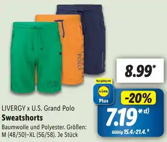 Lidl LIVERGY x U.S. Grand Polo Sweatshorts Angebot