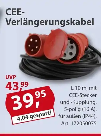 Sonderpreis Baumarkt CEE- Verlängerungskabel Angebot