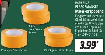 Lidl PARKSIDE PERFORMANCE Maler-Kreppband Angebot