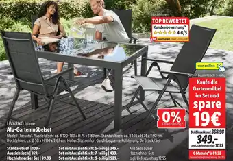 Lidl LIVARNO home Alu-Gartenmöbelset Angebot