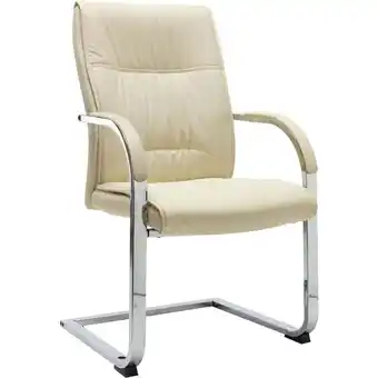 ManoMano Bonnevie - Freischwinger Bürostuhl Computerstuhl design Ergonomisch,Gaming Chair Creme Kunstleder -DE27911 - Creme Angebot