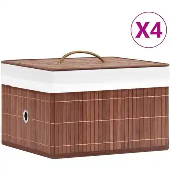 ManoMano 4 Stk. Bambus Aufbewahrungsboxen,Werkzeugaufbewahrung,Lagerbox Braun CIW84573 Maisonchic Angebot