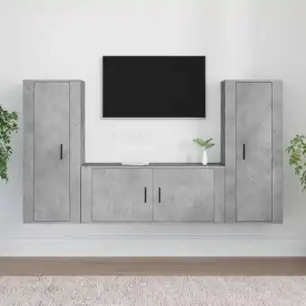 ManoMano Bonnevie - 3-tlg. TV-Schrank-Set,TV-Möbel,TV-Möbel Betongrau Holzwerkstoff vidaXL Angebot