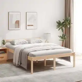 ManoMano Massivholzbett,Schlafzimmerbett,Doppelbett,Bett für Jugendliche,Erwachsene, ältere Menschen Kiefer 140x200 cm BZSTK534544 Mai Angebot