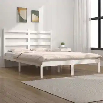 ManoMano Massivholzbett,Schlafzimmerbett,Doppelbett,Bett für Jugendliche,Erwachsene, ältere Menschen Weiß Kiefer 140x190 cm BZSTK87431 Angebot