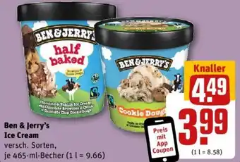 REWE Kaufpark Ben & Jerry's Ice Cream 465 ml Becher Angebot