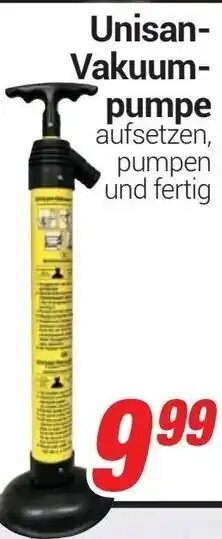 CENTERSHOP Unisan Vakuumpumpe Angebot