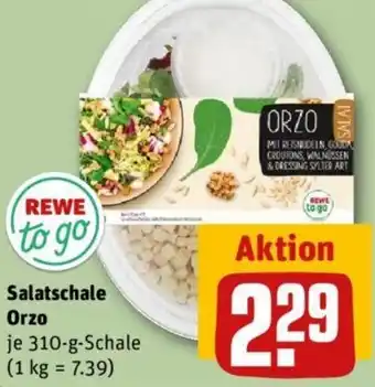 REWE Kaufpark REWE to go Salatschale Orzo 310 g Schale Angebot