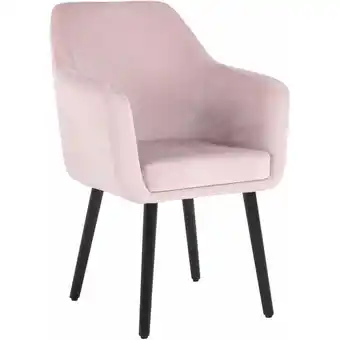 ManoMano Esszimmerstuhl Utrecht Samt pink schwarz Angebot