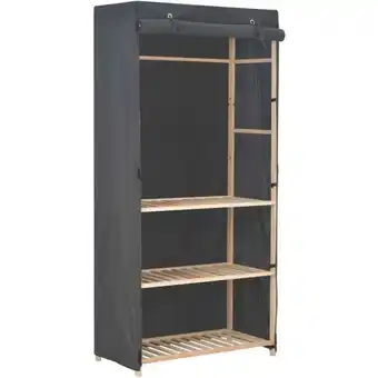 ManoMano 3-stufiger Kleiderschrank Grau 79 x 40 x 170 cm Stoff Angebot