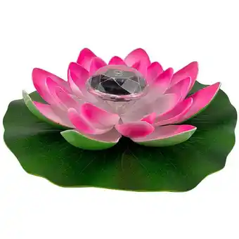 ManoMano Lotus-Solarleuchte für den Außenbereich, Gartenleuchte, Tischplatte, Terrasse, Gehweg, Landschaft, rosa LED-Lotuslicht Angebot