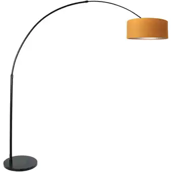 ManoMano Sienna Lighting - Sienna Sparkled Light Arc Stehleuchte Schwarz Matt, Velours Gold Angebot