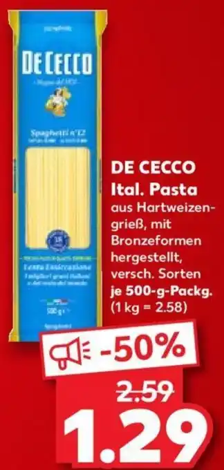 Kaufland DE CECCO Ital. Pasta 500 g Packg. Angebot