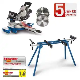 ManoMano Scheppach Kapp und Gehrungssäge HM216 Zugsäge 2.Sägeblatt Set mit UMF1550 Angebot