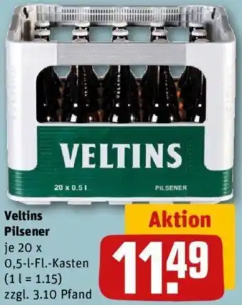 REWE Kaufpark Veltins Pilsener 20x0,5 L-Fl. Kasten Angebot