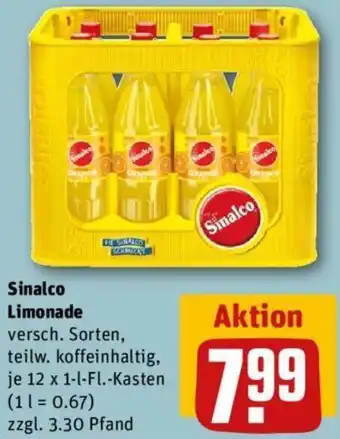 REWE Kaufpark Sinalco Limonade 12x1 L-Fl. Kasten Angebot