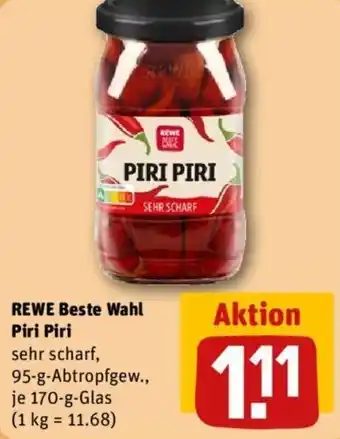 REWE Kaufpark REWE Beste Wahl Piri Piri 170 g Glas Angebot