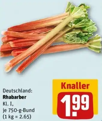 REWE Kaufpark Rhabarber 750 g Bund Angebot