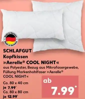 Kaufland SCHLAFGUT Kopfkissen Aerelle COOL NIGHT Angebot