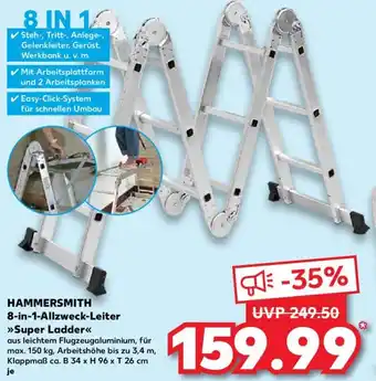 Kaufland HAMMERSMITH 8-in-1-Allzweck-Leiter Super Ladder Angebot