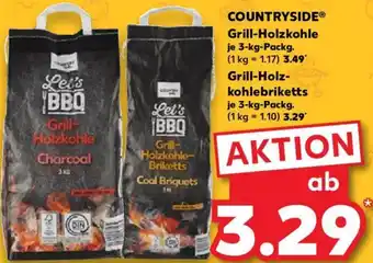 Kaufland COUNTRYSIDE Grill-Holzkohle 3 kg Packg. Angebot