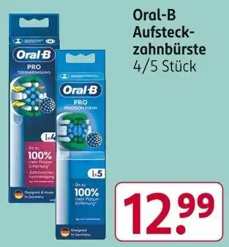 Rossmann Oral-B Aufsteckzahnbürste 4/5 Stück Angebot