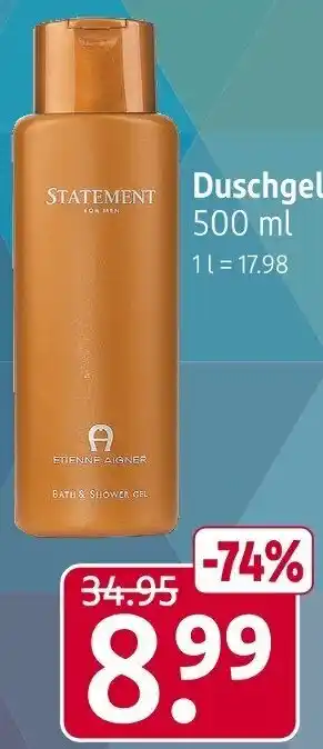 Rossmann STATEMENT FOR MEN ETIENNE AIGNER Duschgel 500 ml Angebot