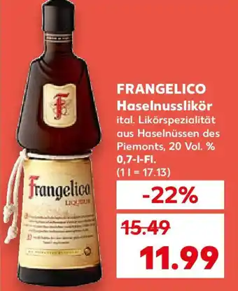 Kaufland FRANGELICO Haselnusslikör 0,7 l Fl. Angebot