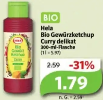 Markant Markt Hela Bio Gewürzketchup Curry delikat 300 ml Flasche Angebot