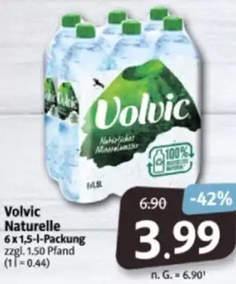 Markant Markt Volvic Naturelle 6x1,5 L Packung Angebot