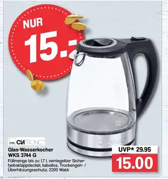 Famila Nord West Clatronic Glas Wasserkocher WKS 3744 G Angebot