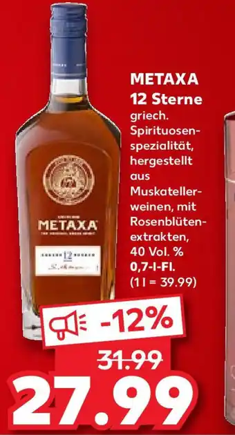 Kaufland METAXA 12 Sterne 0,7 l Fl. Angebot