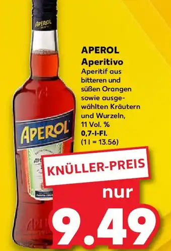 Kaufland APEROL Aperitivo Aperitif 0,7 l Fl. Angebot