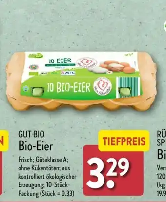 Aldi Nord GUT BIO Bio-Eier 10-Stück-Packung Angebot