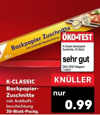 Kaufland K-CLASSIC Backpapier- Zuschnitte 30-Blatt-Packg. Angebot