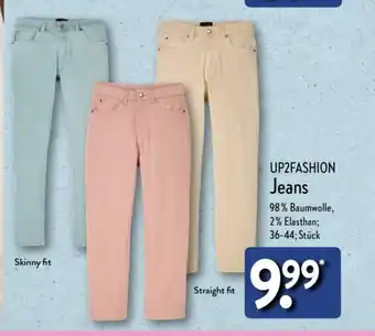 Aldi Nord UP2FASHION Jeans 98% Baumwolle, 2% Elasthan; 36-44; Stück Angebot