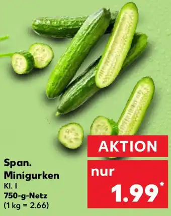 Kaufland Span. Minigurken 750 g Netz Angebot