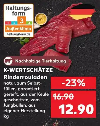 Kaufland K-WERTSCHÄTZE Rinderrouladen Angebot