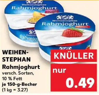 Kaufland WEIHEN- STEPHAN Rahmjoghurt 150-g-Becher Angebot