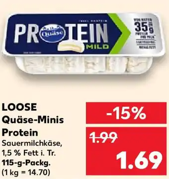 Kaufland LOOSE Quäse-Minis Protein 115 g Packg. Angebot